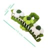 WOCATS Hair Claw Clips Gold Shark Barrette Metal Hair Clamps - Handmade crochet metal shark clips for Thick Hair, Metal Hair Claw Clips for Women & Cute Hair Clips (green)