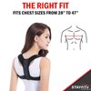 Stayfit Posture Corrector Unisex Back Brace, Adjustable Upper Back Pain Relief Support, Spine Neck Straightener Strap Black