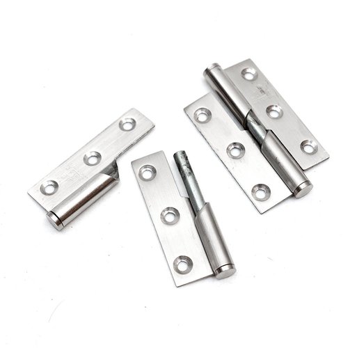 Pair of 3"/76mm Rising Butt Lift Off Door Hinge Stainless Steel (Left Handed)