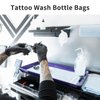 ZHOOGE 250pcs Tattoo Wash Bottle Bags 9.86 in X 5.91 in White Transparent Odorless Disposable Squeeze Wash Bottle Bags for Tattoo Bottles Tattoo Supplies Tattoo Kits