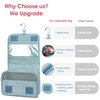 Narwey Hanging Toiletry Bag for Women Travel Makeup Bag Organizer Toiletries Bag for Travel Size Cosmetics Essentials Accessories (Sky Blue)