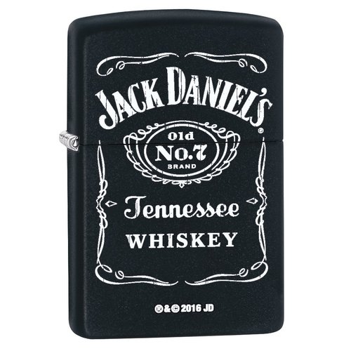 Zippo "Jack Daniel's Tennessee Whiskey" Black Matte Lighter, 3742