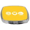 Rikki Knight Peace Love Scuba Diver Design Compact Mirror, Yellow, 2 Ounce