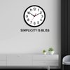 Rohioue Wall Clock, Modern 10 Inch Battery Operated Wall Clocks, Silent Non Ticking Analog Clock for Living Room, Office, Home, Bedroom, Kitchen, Bathroom(Black)