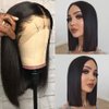 13X4 Short Bob Lace front Wigs Human Hair Straight Natural Hairline 10 Inch Brazilian Remy air Wigs Pre Plucked with Baby Hair for Black Women