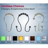 Shower Curtain Hooks Rust Proof (Set of 12) - Stainless Steel Shower Curtain Rings with Effortless Gliding Roller Balls - Easy to Install Shower Hooks for Shower Curtain (Polished Nickel)