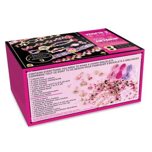 Make It Real Glamour Jewelry Set - Jewelry Box & Friendship Bracelet Kit with Beads, Chains & Charms for Girls & Teens - Ages 8+