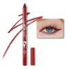 Kaely Red Pencil Eyeliner,Sharpenable Multi-Use Gel Eyeliner Pencil,Waterproof Smudge proof Eye Liner Pen,Long Lasting Smooth Eye Makeup,delineador de ojos contra el agua,10