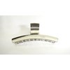 Generic Long shiny silver tone metal hair claw clip