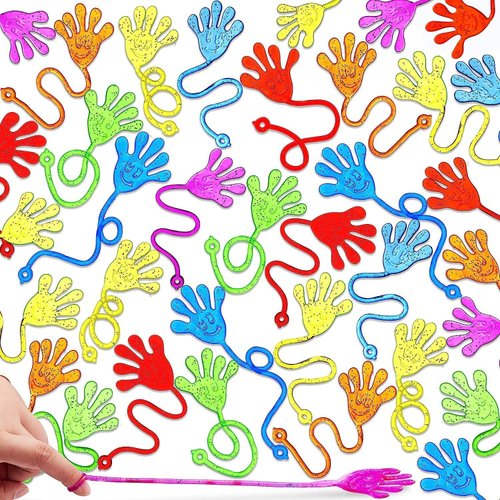 JOYIN 48Pcs Sticky Hands Party Favors, Party Table Favors Set for Kids, Holiday Traditions, Xmas Gift, Bendy Tube, Bendy Tubes, Extreme Stretch Fidget, Fun Fidget Toys for Kids