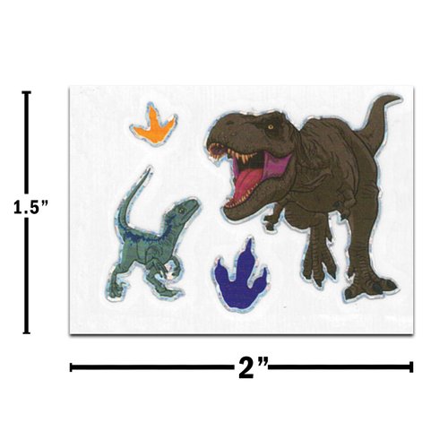 Jurassic World Temporary Tattoo Set for Kids - Dinosaur Party Favors Bundle with 96 Temporary Tattoos for Goodie Bags Plus Bonus Stickers, More | Jurassic World Party Supplies