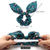 NODG 12 Pieces Hair Scrunchies for Women Rabbit Bunny Ear Hair Bands Elastic Scrunchy Bow knot Scrunchies Elastic Hair Ties Ponytail Holder for Girls Women