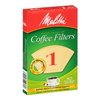 Melitta 1 Cone Coffee Filters, Unbleached Natural Brown, 40 Count (Pack of 12) 480 Total Filters Count - Packaging May Vary
