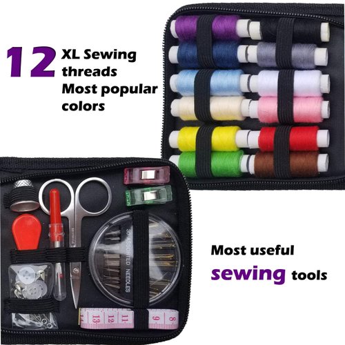 ARTIKA 59-Piece Sewing Kit - Portable for Travel, Includes Scissors, Thread, Tape Measure