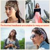 obeoby Headbands for Women, 8 Pack Boho Style Headbands Non Slip Fashion Wide Headband Hair Wrap for Daily Use Sport Yoga Running