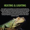 Fluker's Ceramic Heat Emitter, Natural Infrared Heating Bulb for Reptiles, 100 Watt , Black