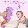 Fuzqq Baby Toys 0-6-12 Months,Infant Musical Stuffed Animals Soft Toy with Bright Colors,Crinkle Sound Paper, Multi-Textures & Rattles,Baby Newborn Toys for 0 3 6 9 12 Months Boy/Girls(Purple)