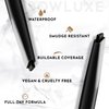 Browluxe Eyebrow Pencil, Smudge Proof Mechanical Pencil With Spoolie Eyebrow Brush For Flawless Make Up, Compatible With Any Eyebrow Stamp Stencil Kit & Makeup Kit (Coffee)