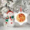 Madcolitote Vegan Pizza Christmas Tree Ornaments Funny Food Pizza Christmas Ornaments 2024 Gifts for Women Friends Xmas Tree Pendant Home Birthday Party Decoration 3 Inch