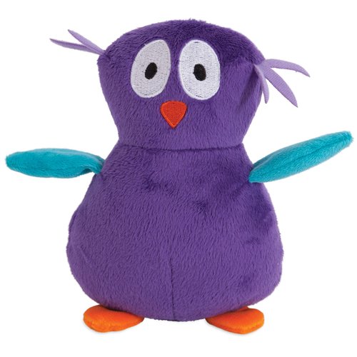 ZOOBILEE 32014 Plush Owl Dog Toy,Purple