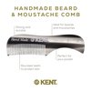 Kent 20T Handmade Fine Tooth Graphite Folding Comb + 81T Hand Made Pocket Comb for Beard and Mustache - Beard Growth/Fine Tooth Comb - Beard Straightener for Men and Beard Grooming Kit