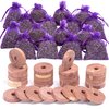 Lavande Sur Terre Pack of 30 Cedar Blocks and 16 Lavender Flower Sachets Craft Bag, Drawer Freshener, Linen, Shower Favor, Wedding and More, LV-S-E-46
