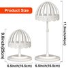 Wig Stand 2 Pack Adjustable Height Portable Wig Holder White Wig Head Stand Hat/Cap/Wig Holder Display Stand Wig Stands for Multiple Wigs