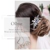 Olbye Wedding Hair Comb Blue Rhinestone Bridal Hair Accessories for Bride and Bridesmaids Wedding Hair Piece Silver