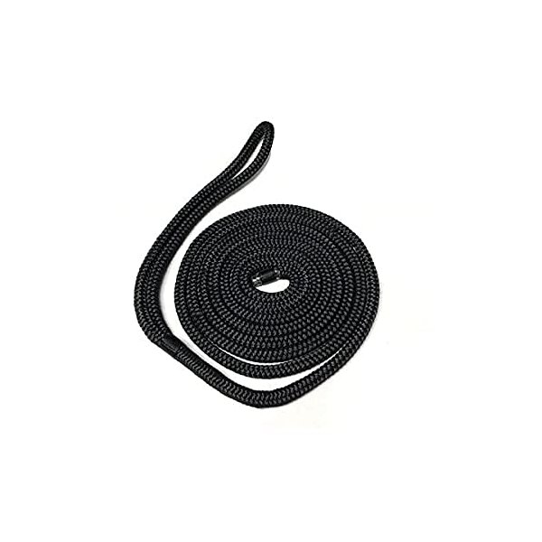 Gen3 Marine Double Braid Black Boat Dock Line (3/8" x 15')