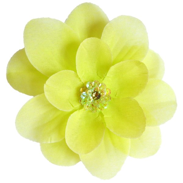 Claribel Flower Hair Clip (Bright Green)