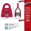 GM CLIMBING Red Micro Prusik Minding Pulley 25kN CE UIAA Certified 12mm Single Pulley Mobile Side Plates for Arborist Rigging Climbing Rescue One Unit