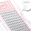 NATUHANA Premade Fan Eyelash Extension 4D Short Stem 0.07mm D Curl 8-14mm Mixed Tray Russian Volume Lash Pre made Fan False Lashes Short Root Lash Supplies Lash Extensions (8-14 MIX, 4D black;0.07 D)