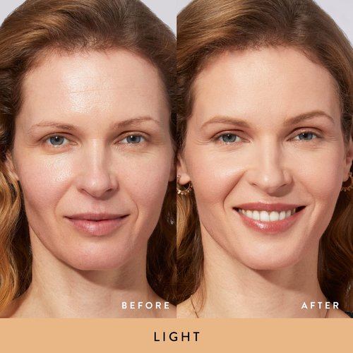 LAURA GELLER NEW YORK Get Glowing Kit (2pc): Baked Balance-n-Glow Illuminating Powder Foundation, Light + Airbrush Kabuki Makeup Brush