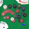Poker Chips, Professional Poker Chips, Denomination Poker Chips Set, Texas Hold Poker Chip Set, Colorful Poker Chips, Dice Striped Poker Chips for Card Blackjack Games Homes Parties 100 Pieces