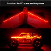 Waterproof LED Light Strips for RC Cars Trucks Airplanes Boats Drones Fixed Wing AR Wing Model Underglow Light (Red)