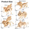CYAZOO 5in1 3D Wooden Puzzle Animal Beast Model Set DIY Building Kits-Mountain and Sea Classic Desk Display Home Decoration-Unique Gift for Adults and Kids