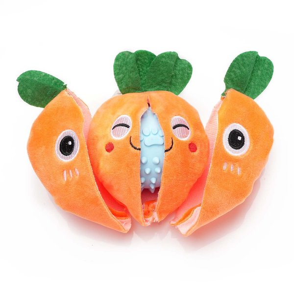 MewaJump Squeaky Dog Toys with Ball, 3-in-1 Plush Cute Dog Toy, Dog Chew Toy with 3 Layers, Dogs Puzzle Pet Toy for Teeth Cleaning, Puppy Enrichment Toys for Small and Medium Breed