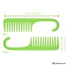 Allegro Combs #1002 Wide Tooth Comb Shower Comb With Hook For Curly Hair Wet Or Dry Detangle Women’s Combs Made In The Usa 1 Pc. (Green)