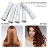48 Pieces Hair Perm Rods Short Cold Wave Rods Plastic Perming Rods Hair Curling Rollers Curlers with Steel Pintail Comb Rat Tail Comb for Hairdressing Styling Supplies (White, 0.63 Inch)