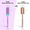 MelodySusie Safety Nail Drill Bits, 3/32'' Smooth Round Top Small Barrel Carbide Bits, Fast Remove Acrylic or Hard Gel for Manicure Pedicure Salon Professional or Beginner, Purple, Coarse