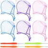 6 Pieces Hair Cap Salon Hair Coloring Dye Cap Tipping Cap Frosting Caps with 4 Pieces Hair Needles Crochet Hooks for Dyeing Hair Hairdressing Tool (Purple/Blue/Pink)
