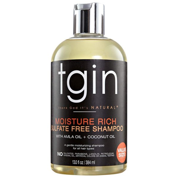 tgin Moisture Rich Sulfate Free Shampoo For Natural Hair - Dry Hair - Curly Hair - 13 Oz