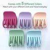 MARY LAVENDER Medium Hair Claw Clips for Women and Girls: 2 Inch Double Row Teeth Non-Slip Banana Clips for Medium and Thin Hair, Strong Hold, 5 pcs