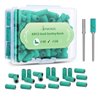 80Pcs Small Sanding Bands for Nail Drill, 80 Fine Grit Nail File Sanding Bands for Acrylic Nail Gel Polishing, Nail Sanding Bands 3.1mm Mandrel Drill Bit for Nail Shaping Salon Nail Art, Green