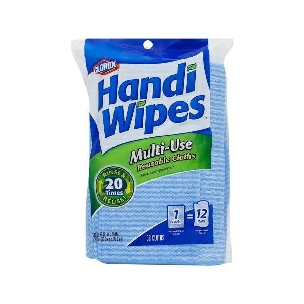 Clorox Handi Wipes Multi Use Reusable Cloths (2-Pack of 36 Count,Total 72 -Count)