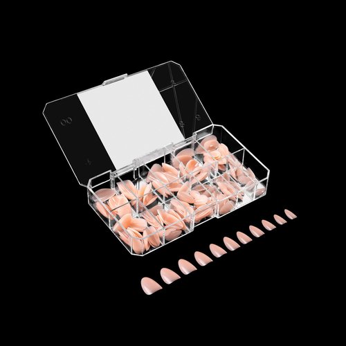 Apres Neutrals Gel-X Chloe Box Of Nail Tips, 11 Sizes 00-9, Soft Gel Tip Box (150pcs) (Natural Almond Short, 150)