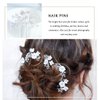 Yean Silver Bride Wedding Hair Pins Flower Bridal Hair Pieces Rhinestone Hair Accessories Prom Hair Clips for Women and Girls(Pack of 5)
