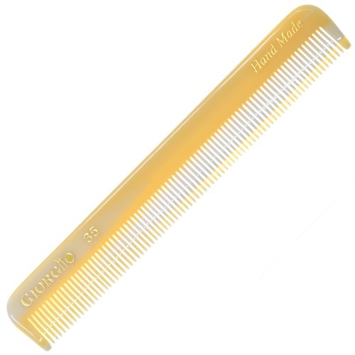 Giorgio G35 Handmade All Fine Tooth Pocket Comb for Men, Hair Comb Straightener for Everyday Grooming Styling Hair, Mustache and Beard for Men Women and Kids, Use Wet or Dry, Saw Cut and Hand Polished