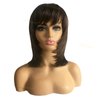 Auflaund Fashion Bob Middle Length Straight Layered Brown Hair Wigs for Women Cosplay + Wig Cap