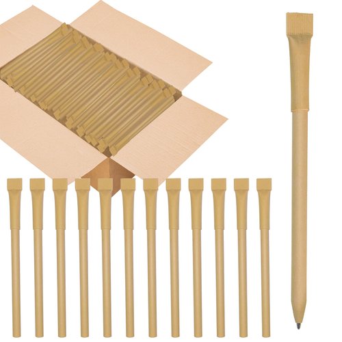 lyforx Kraft Paper Barrel Writing Pen Eco-Friendly Pens Cardboard Pens Black Ink